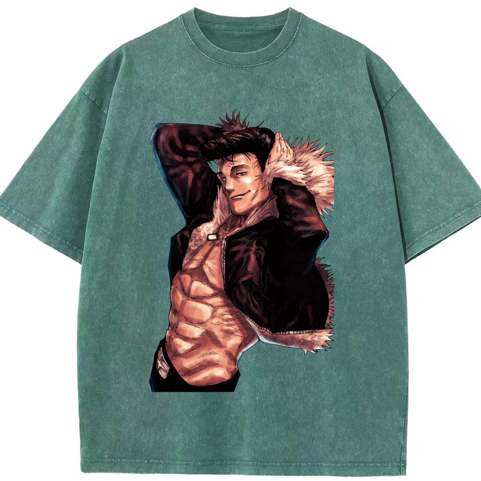 （画像用） 呪術廻戦 Jujutsu Kaisen 綿100% ヴィンテージ風 半袖Tシャツ（フロントプリント）